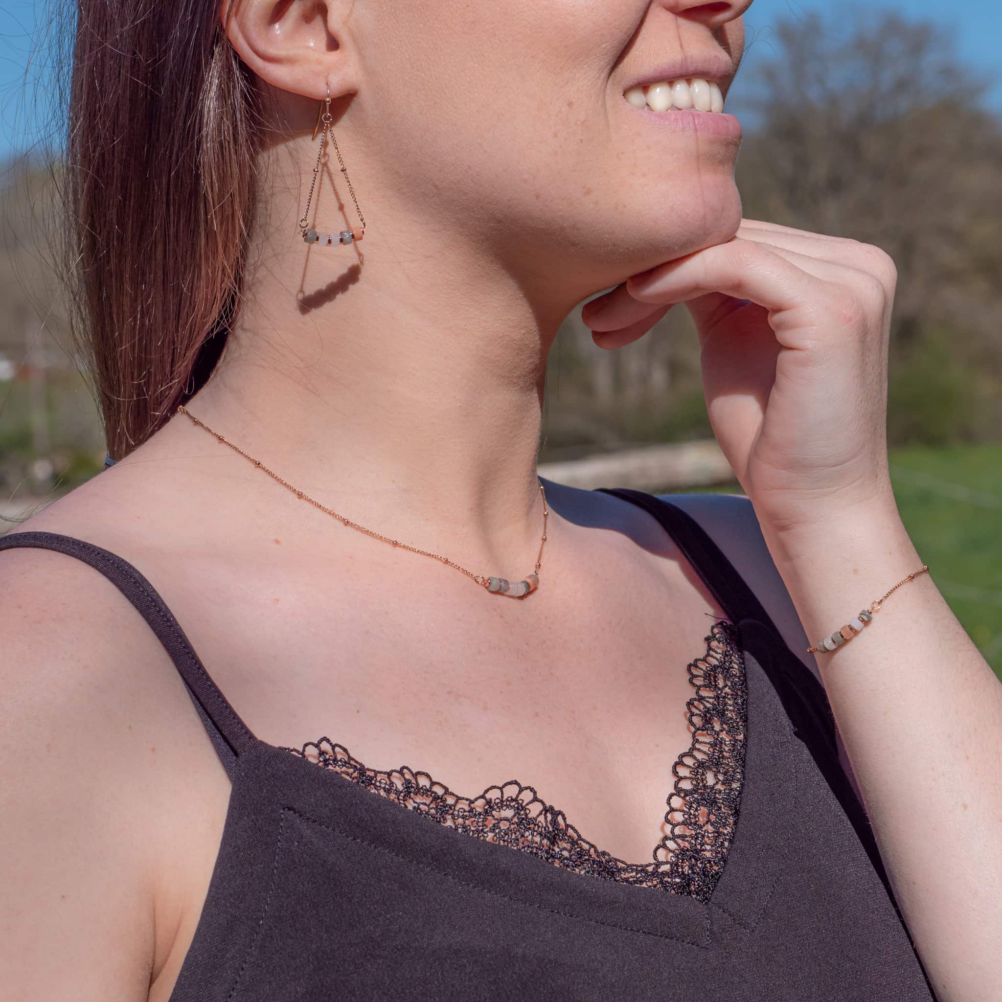 Collier Piana en Pierres de Lune - SLOYA